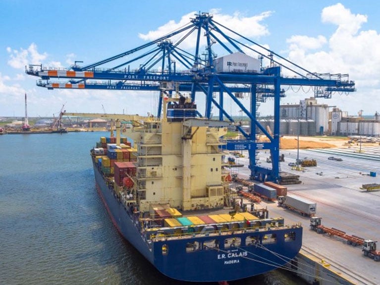 Port Freeport Ports in Texas Container Operations