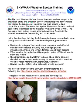 12.21.18 Skywarn Announcement - Freeport