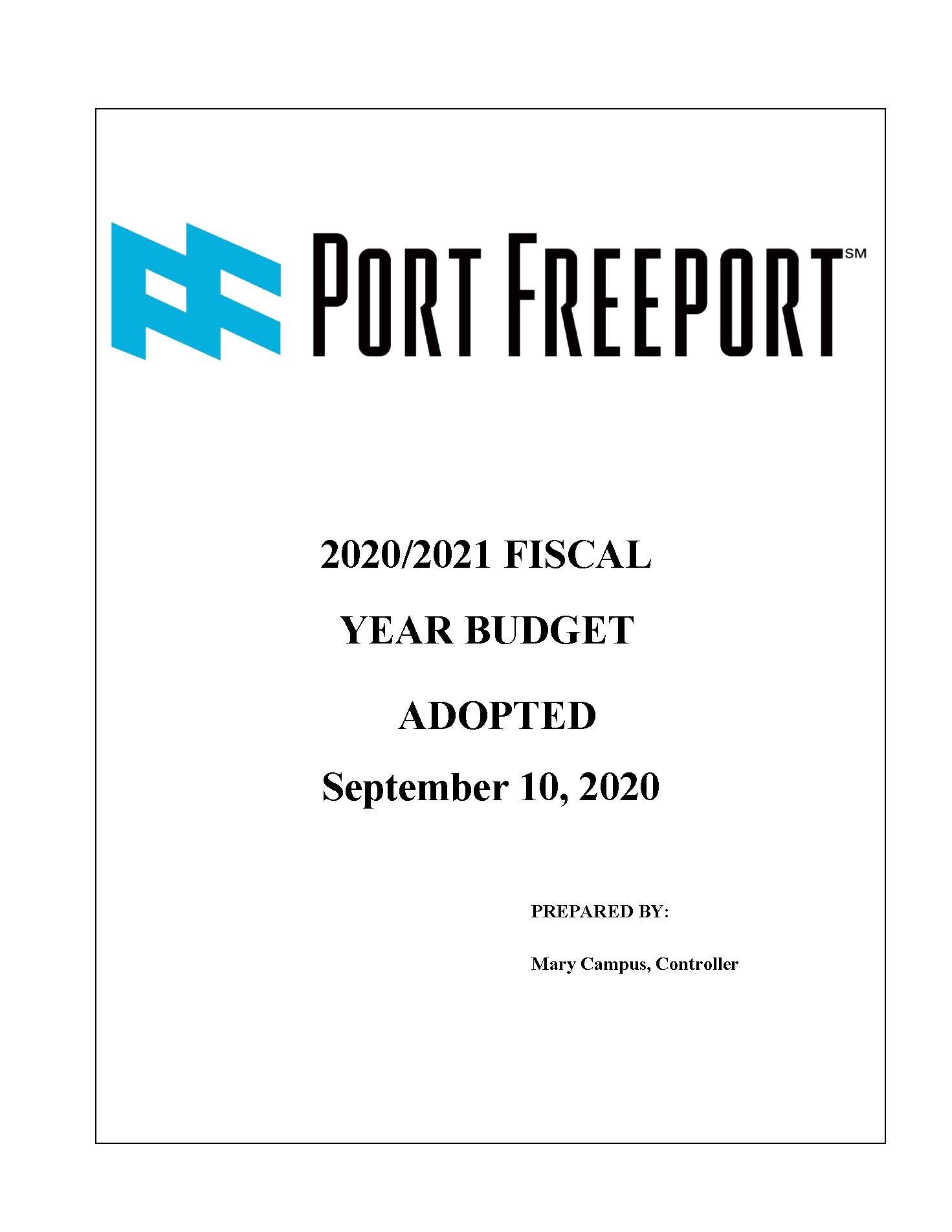 Fiscal Year 2021 Budget